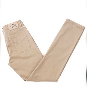 Marco Pescarolo Slim-Fit Tan Cotton-Cashmere 5-Pocket Pants Size 54